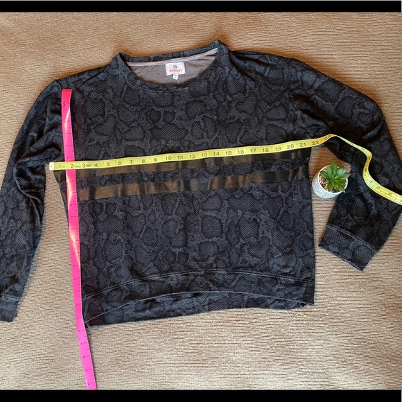 Sundry Snake Print Sweater with Stripe Detail - Picture 6 of 7